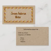 Business Card – Border of Golden Leaves