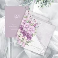 Floral Sparkles Wedding RSVP Mauve ID889