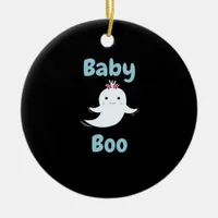 Baby Boo Cute Halloween Kids Or Couples Gift Ceramic Ornament