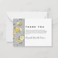 BUDGET Vintage Floral Sympathy Funeral Thank You  Note Card