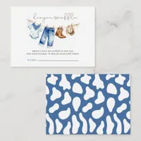 Little Cowboy Boy Baby Shower Diaper Raffle Enclosure Card