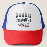 Kamala Harris and Tim Walz 2024 Trucker Hat