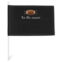 Tis The Season Football  - Retro Football Game Day Car Flag
