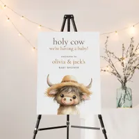 Cute Highland Cow Welcome to Baby Shower Foam Board