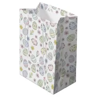 Easter Eggs and Flowers Pastel Colors Medium Gift Bag