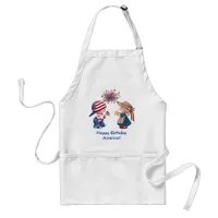 Vintage Happy Birthday America Adult Apron