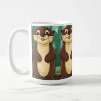 Cartoon Otters Coffee Mug