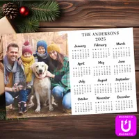 2026 Custom Photo Family Pet Dog 12 Month Calendar Magnetic Dry Erase Sheet
