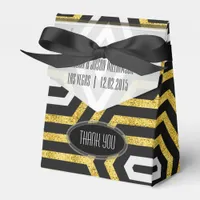 Modern Tech Gold Glamour Design Party Favor Box