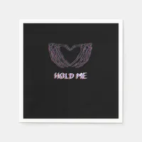 Hold Me Classic Skeleton Hand Heart Style Napkins