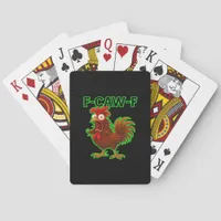 F-Caw-F Chicken Classic Retro Graphic Poker Cards