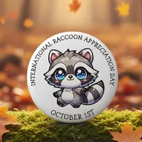 International Raccoon Appreciation Day Button