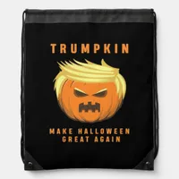 Trumpkin Make Halloween Great Again Fitted Drawstring Bag
