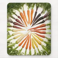 Carrot Vegetables Colorful Rainbow Pattern Garden Mouse Pad