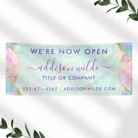 Opal Gemstone Pastel Iridescent Modern Business Banner