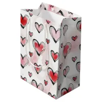 Red and Pink Hearts Valentine's Day Medium Gift Bag