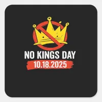 No King Patriotic Freedom No Kings In America Retr Square Sticker