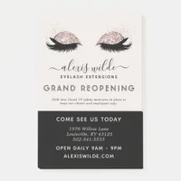 Rose Gold Glitter Eyelashes Grand Opening Salon Post-it Notes