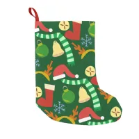 Super Cute Holiday Pattern Small Christmas Stocking