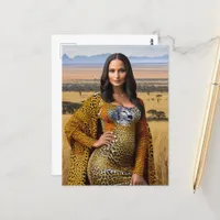 Beautiful Mona Lisa On Safari Postcard