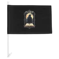 F-Caw-F Crow Funny Halloween Raven Moon Car Flag