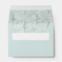 Ballerina Moves Pattern Mint ID738 Envelope