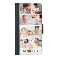 Baby First Year Personalized Family Photo Collage iPhone 8/7 Wallet Case