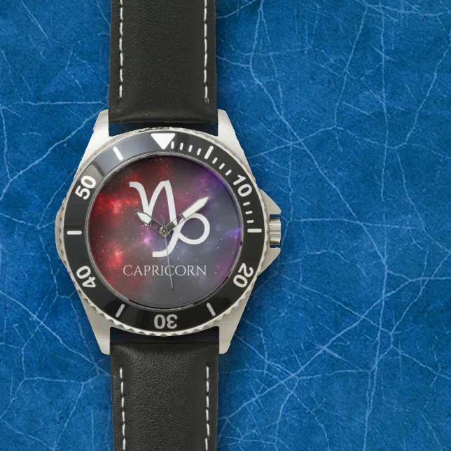 Starfield Capricorn Goat Western Zodiac Watch