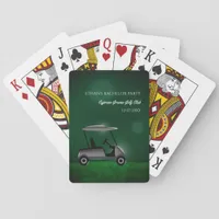 Golf bachelor party - green golf cart golf course poker cards