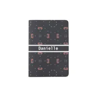 Stars And Unique Spaceship Pattern Passport Holder