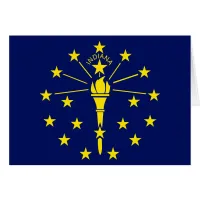 Indiana State Flag of Blue & Gold Torch & Stars