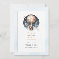 Hot Air Balloon "Isn’t He ONEderful" 1st Birthday Invitation