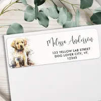 Dog Labrador Retriever Cute Puppy Return Address Label