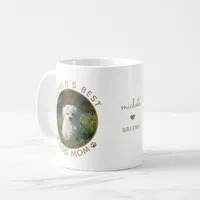 World's Best Dog Mom Gold Personalized Name Photo Coffee Mug