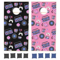 Retro 1980's Era Music Nostalgic Cornhole Set