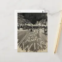 F Ice Love Always Wins Street Scene Postcard