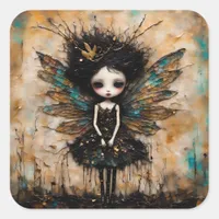 The Little Adorable Fairy With Three Legs Square Sticker