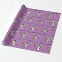 Festive Unicorns and Holiday Candy Christmas Wrapping Paper