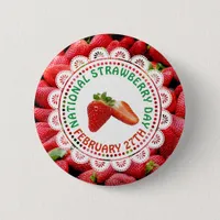 National Strawberry Day February 27th Holiday Pin