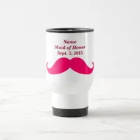 Maid of Honor Pink Mustache Travel/Commuter Mug