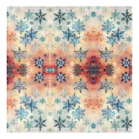 Vintage Snowflakes Pattern - Acrylic Print