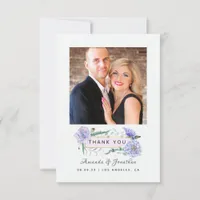 Pastel Peonies Floral Wedding Thank You Card