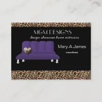 trendy interior decorator Business Cards