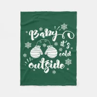 Baby its cold outside cute mittens winter fleece blanket