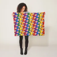 Custom Funny Face Photo Gay Pride Rainbow Blanket