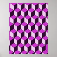 Poster - Optical illusion Blocks