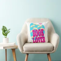 Book Lover Fun Reading Cute Art Design Throw Pillow