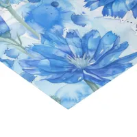 Abstract Watercolor Blue and White Flowers Tissue Paper