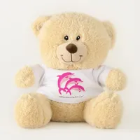 Dancing Pink Dolphins Teddy Bear