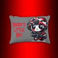 Cute little Camo Guy - Red, Black & White | Accent Pillow